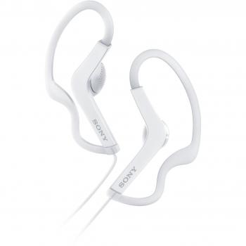 White Anti‑Splash Sport Earbuds (Sony MDR‑AS210)