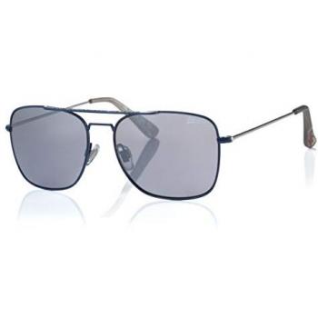 Superdry Trident 212 Sonnenbrille Kunststoff Metall Kategorie 3 dunkelblau silber verspiegelt 56-16/150
