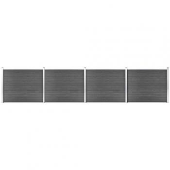 Set Pannelli di Recinzione in WPC 699x146 cm