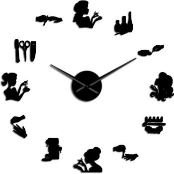 Stilvolle Wanduhr für Nagelstudios