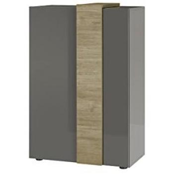 MCA Möbel Highboard 116 cm Höhe Dunkelgrau