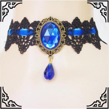 Sexy Gothic Collier mit Spitze
