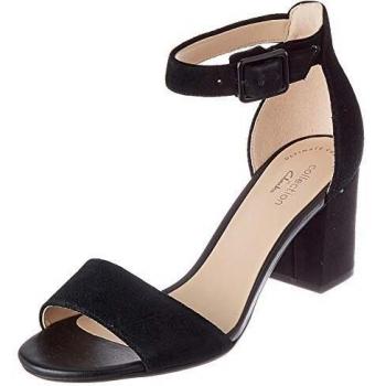 Clarks Damen Deva Mae Riemchenpumps, Schwarz, 40 EU