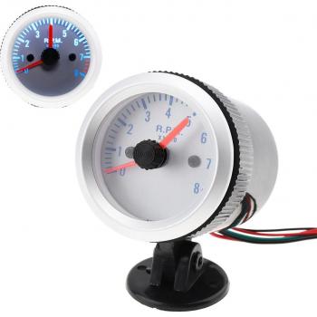 2 Zoll (52mm) Tachometer mit Halterung und blauem Licht, 0-8000 RPM
