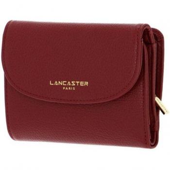 Portefeuille Dune LANCASTER en cuir de vache rouge