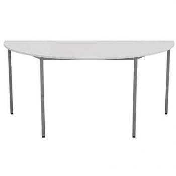 Jemini Semi Circular Table 1600mm x 800mm x 730mm White