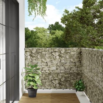 Pantalla de privacidad de jardín PVC piedra gris 500x120 cm