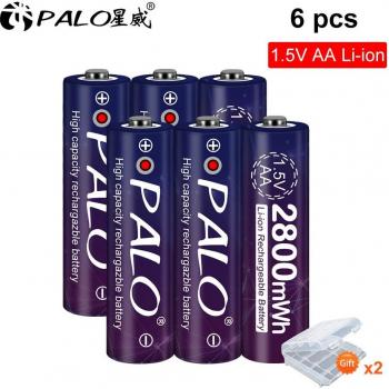 1.5V AA Rechargeable Battery 2800mWh Lithium-Ion