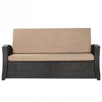 Coussin de jardin solide beige 140x60x50cm