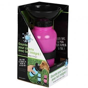Biberon à Eau pour Chien Wouapy avec Bol Intégré Rose