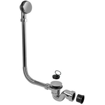 Mushroom Plug Dual Waste/Overflow Brass Trap, 1.5 Chrome Coating