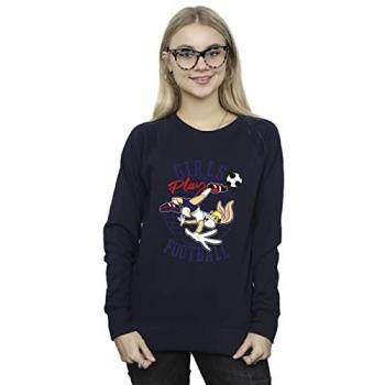 Looney Tunes Ladies Lola Bunny Play Football Sweatshirt