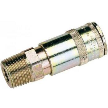 Draper Vertex Air Line Coupling with Male Thread, 1/2 BSP, Blue