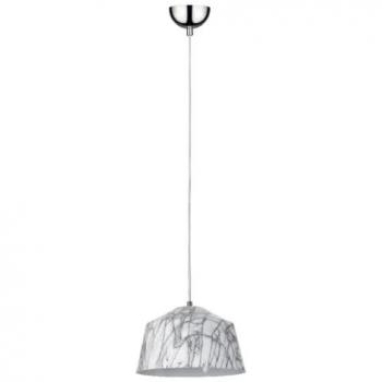 Lámpara Colgante Natura EPIKASA, Metal, Cromo, Blanco, Gris, 28x28x105 cm