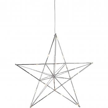 Weihnachtslicht Line Stern – 20 Warmweiß-LEDs, 38 cm, transparentes Kabel