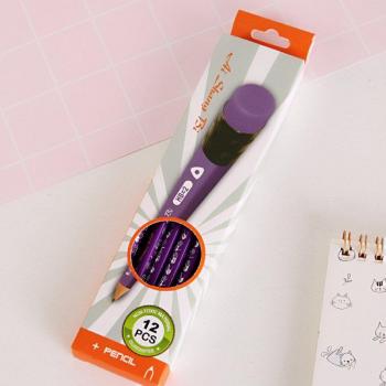 Boîte de crayons HB en bois, 12 pièces, avec gomme, sécurité, pour étudiants