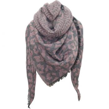 Women’s Warm Cashmere Leopard Triangle Stole