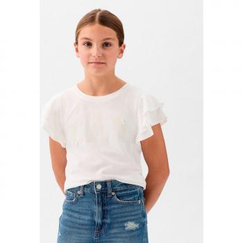 Camiseta Gap para niña con manga corta y diseño de volantes
