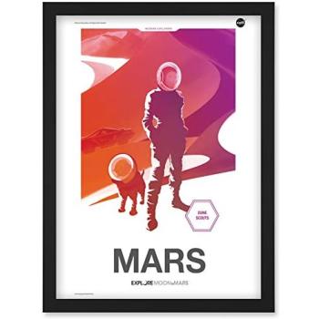 Artery8 NASA Modern Explorers: Moon to Mars, Dune Scouts – Artemis Wall Art Print (Black)