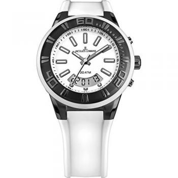 Jacques Lemans Chronograph Miami, Damen Armbanduhr, Silikonarmband