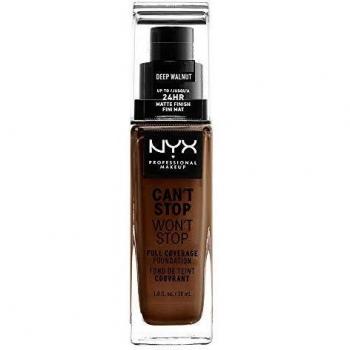 Nyx Professional Make Up Foundation Can't Stop Won't Stop Vollfarbige Abdeckung Deep Walnut 30ml