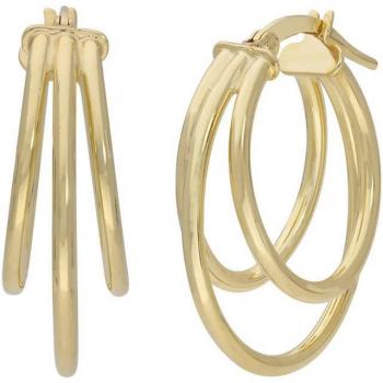 Feine Gold Creolen Ohrringe 375 für Damen