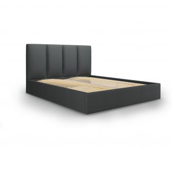 Set Micadoni Home: Cama, Cabecero y Baúl en Color Gris Oscuro