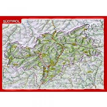 Reliefpostkarte Panoramablick Dolomiten