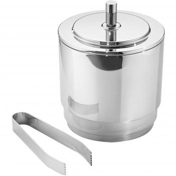 Georg Jensen Manhattan Ice Container & Tong Set