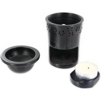 Bruciatore aromatico in pietra con resina d'Oliban Nera Somala