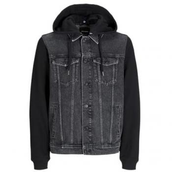 Chaqueta Jack & Jones de Denim Negro con Detalles Contrastantes