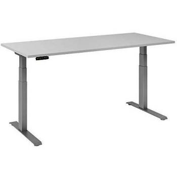 Ergonomischer Sitz-Steh-Tisch mit Memory Funktion, 180 x 80 cm, Grau