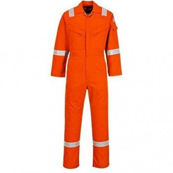 Flame Resistant Lightweight Anti-Static Coverall, Orange, Size M