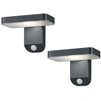 Solar Wandleuchte LED mit Bewegungsmelder, 2er-Set, IP44