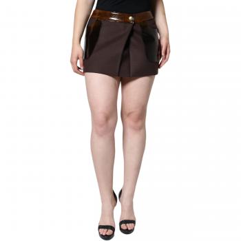 Dolce & Gabbana Brown Wool Mini Skirt for Women