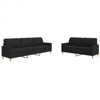 Sofa set 2 pièces noir – vitaXL