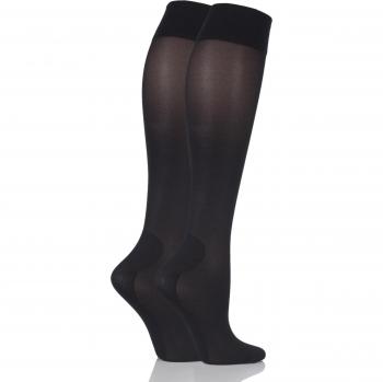 Ladies' 2-Pack Energy Compression Socks (Black)