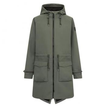 Regenmantel DERBE Phoeby-dog Gr. 42, grün (olive), Damen