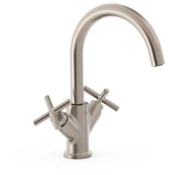 Lavabo Mont Blanc Grifo Bimando Acero Alto
