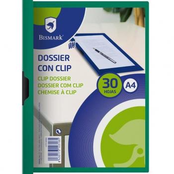 Dossier polipropileno con clip A4 Bismark 30 hojas