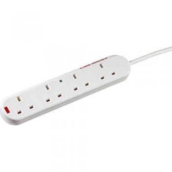 13A 4 Outlet Neon Indicated Surge Protected Power Strip
