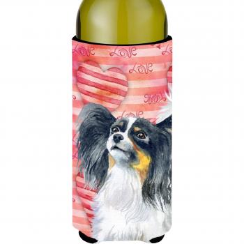 Caroline's Treasures Fabric Bottle Hugger, Papillon Love