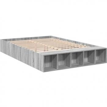 VidaXL Bed Frame without Mattress, Grey, Sonoma, 160x200 cm