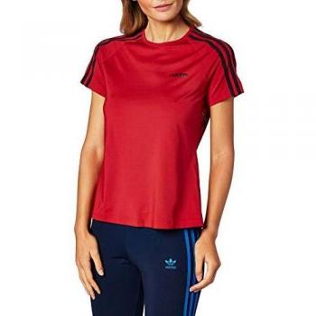 Adidas Damen Shirt D2m 3S – Rotes/Schwarzes Design
