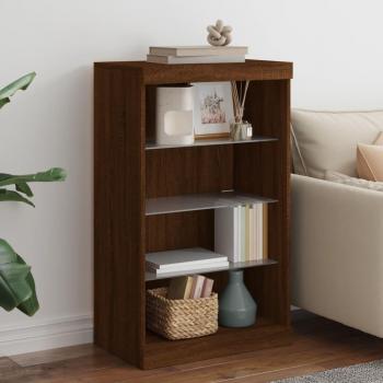 VidaXL Sideboard Sideboard mit LED Leuchten Braun Eichen-Optik