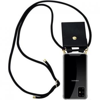 Catena Smartphone S20 Plus in Nero – Cover Protettiva in Silicone con Oro