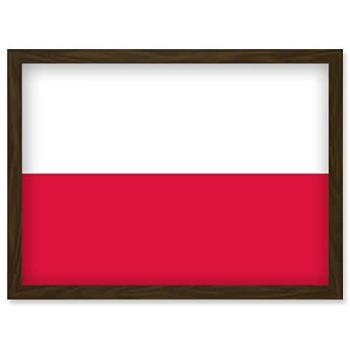 Polish Republic Flag Artwork, Framed A4 Poster for Walls