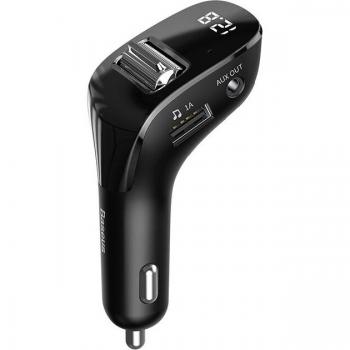 Baseus – adaptateur FM Bluetooth 5.0, mains libres, double USB, chargeur de voiture, Radio FM, modulateur audio