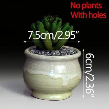 Mini Flow Glazed Flower Pots