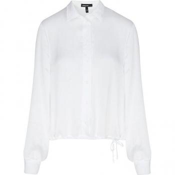 Marc Cain Damen Hemdbluse Offwhite mit Tunnelzug, Größe 40